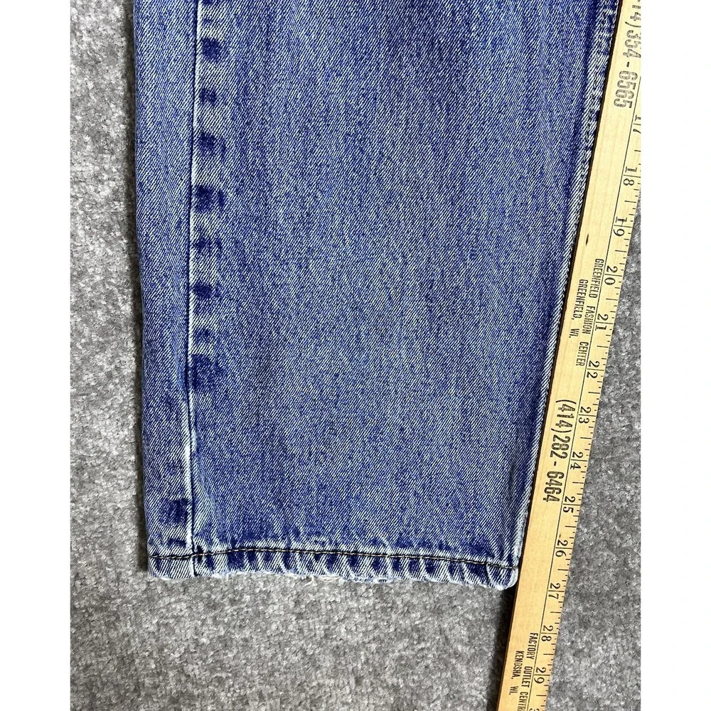 Levis 505‎ Jeans Mens Size 40x29 Blue Distressed Denim Cotton Straight Leg